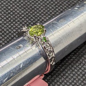Peridot and Chrome Diopside Ring
